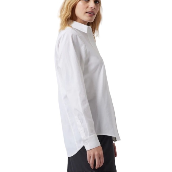 Athleta Tops Athleta White Long And Lean Passage Button Down Shirt
